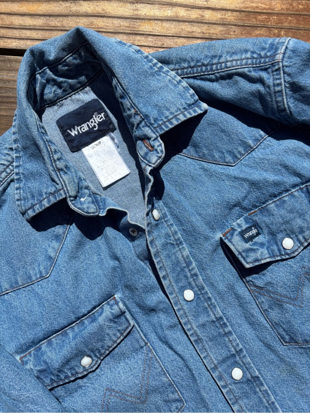 Wrangler Denim Small Pearl Snap